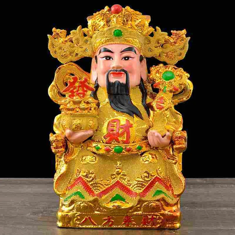 财神爷神像财神爷套装陶瓷佛像摆件开业文武财神佛像家用摆件