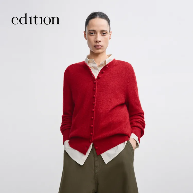 【商场同款】edition2025秋季新款云朵羊绒毛织外套#EBE3CAR017