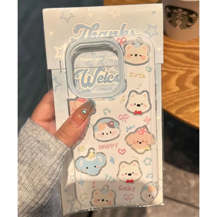 欧克里里卖萌动物适用iphone16/17手机壳苹果15华为vivo小米oppo