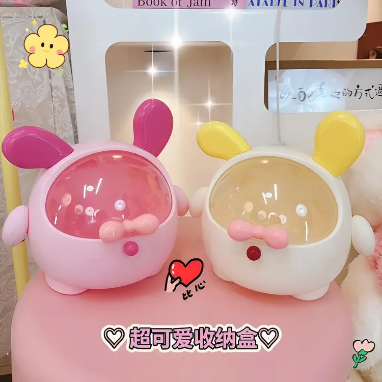创意墩墩狗发饰盒桌面收纳大容量儿童女孩发圈绳首饰收纳盒子