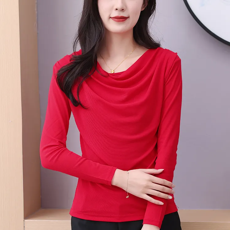  网纱打底衫女士长袖薄款2025春秋新款修身大码纱衣性感t恤上衣潮