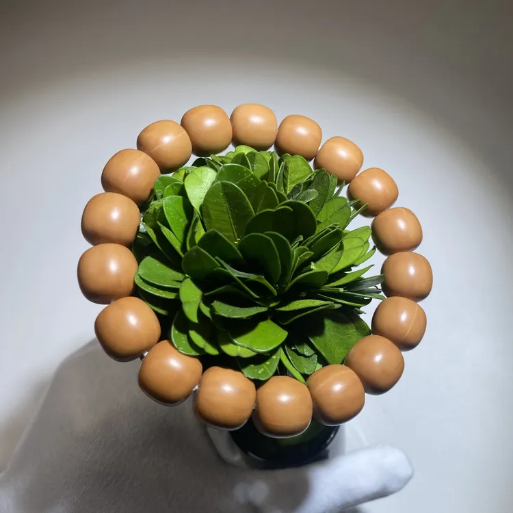 易品猴头-哑光原色龙岩大老型-猴头手串