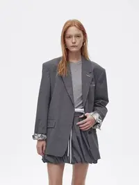 【ZS推荐】AVVENN新品经典切割毛边撞色休闲西装AL10101789