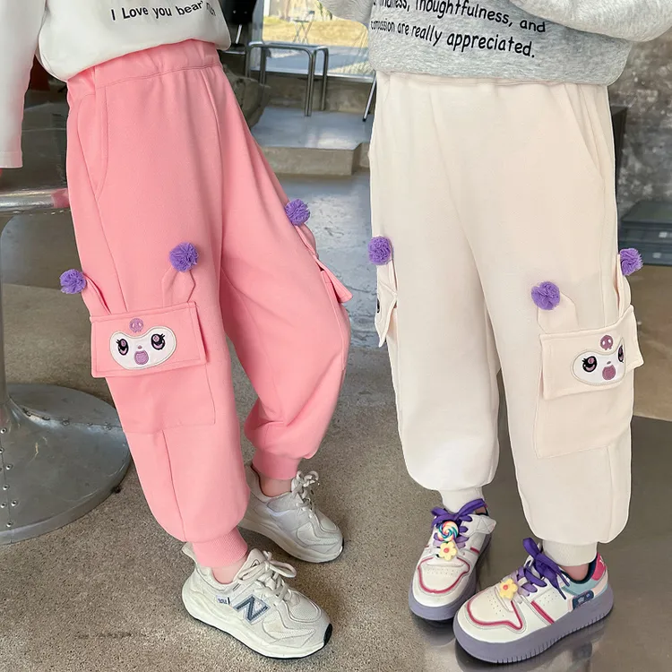 女童裤子春秋季洋气女孩外穿休闲裤中小童韩版长裤女洋气