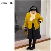 cgen·陳冬季【亮色加绒】保暖短款外套（配毛领）