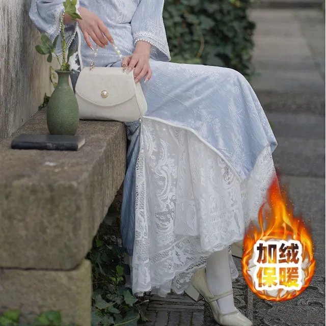 【旗袍衬裙】蕾丝半身裙白色洋气搭配打底裙百搭穿搭旗袍内衬裙