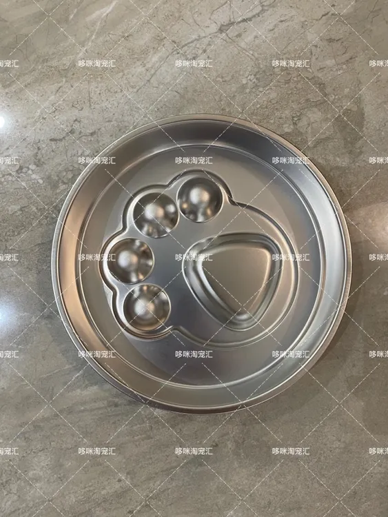 超大号不锈钢宠物碗猫碗慢食碗304食品级防滑防噎猫狗通用22-4cm