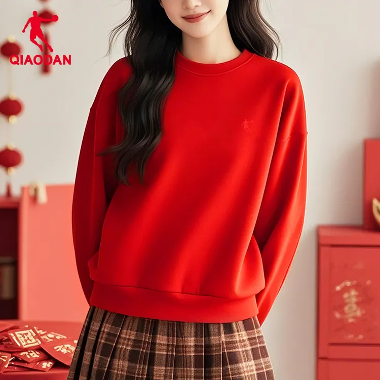 乔丹卫衣女2025春季新年新款宽松大码女装正品圆领通勤休闲运动服