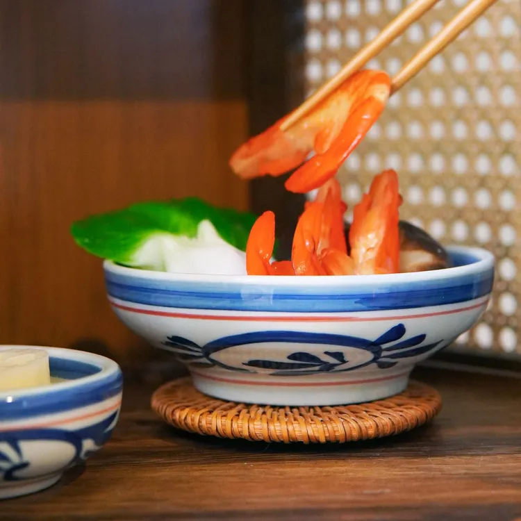 RIGEIAN/瑞涧【5.5寸钵体碗】唐草家用新中式手绘高温釉下彩陶瓷