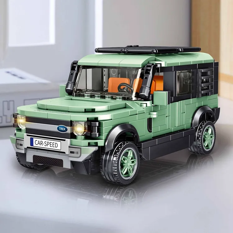 越野车积木赛车玩具儿童DIY拼装汽车模型摆件男孩生日礼物6岁以上