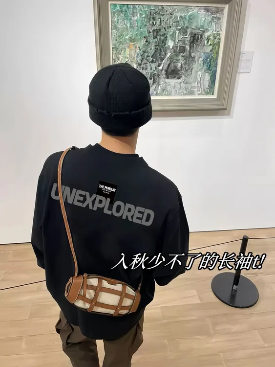 【重磅纯棉】美式休闲长袖T恤宽松透气复古潮流百搭潮流小众港风ins