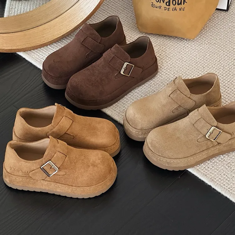 233-182平底时尚潮流勃肯鞋学生韩系国风一脚蹬套筒休闲鞋