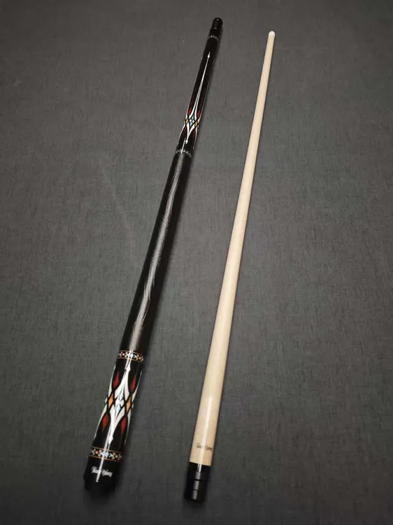 健英烈焰台球杆中式黑八九专用分体台球杆美式九球杆大头杆枫木12