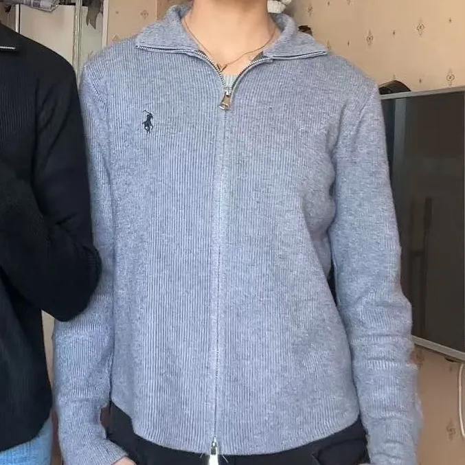 毛针织衫常规款拉链立领薄款包袖极简风厚款刺绣针织