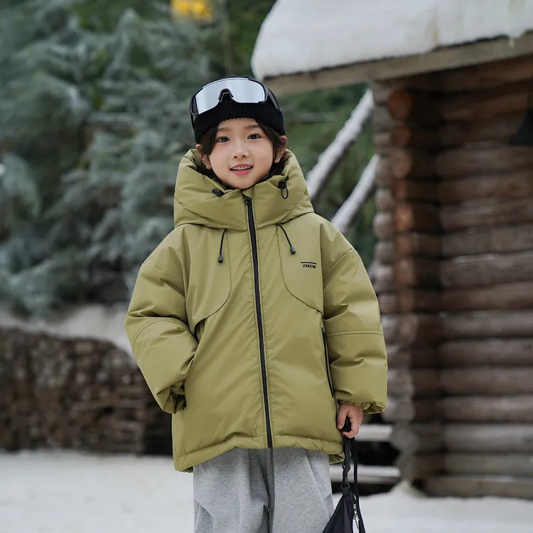 男童羽绒服外套三防免洗2025新款童装冬季90白鸭绒加厚保暖滑雪服