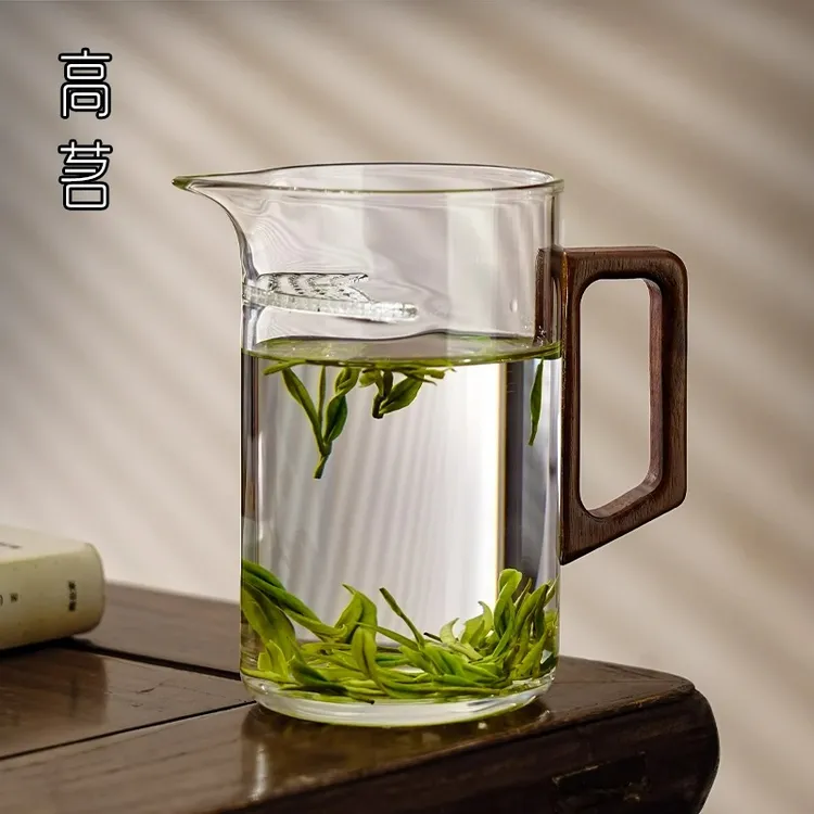 月牙公杯加厚鹰嘴茶海功夫茶具耐热玻璃公道杯尖嘴过滤绿茶分茶