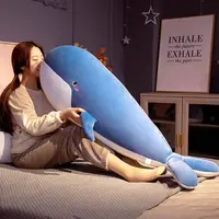 可爱鲸鱼毛绒玩具抱枕女生睡觉床上夹腿公仔玩偶生日礼物50cm