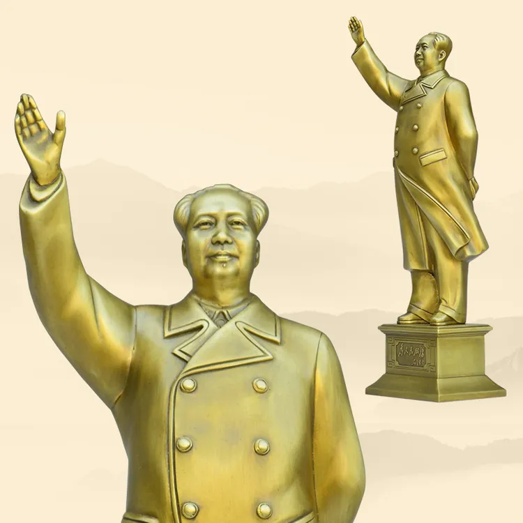 光明在前毛主席经典雕塑铜像工艺品韶山源头工厂厂价直供客厅摆设