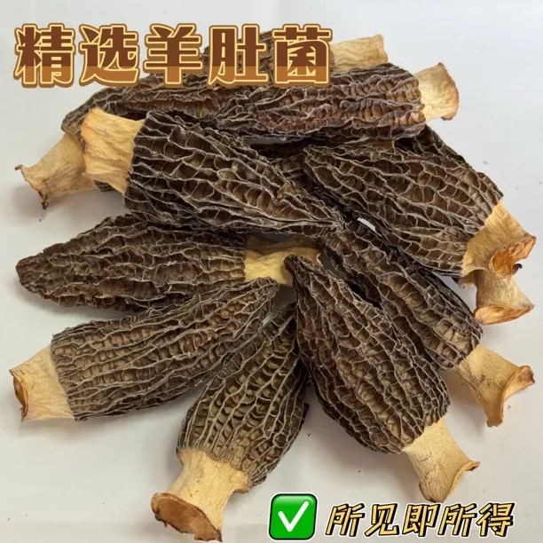 精选！头茬高山野生羊肚菌干货肉厚煲汤火锅养生炖汤山珍菌菇食材