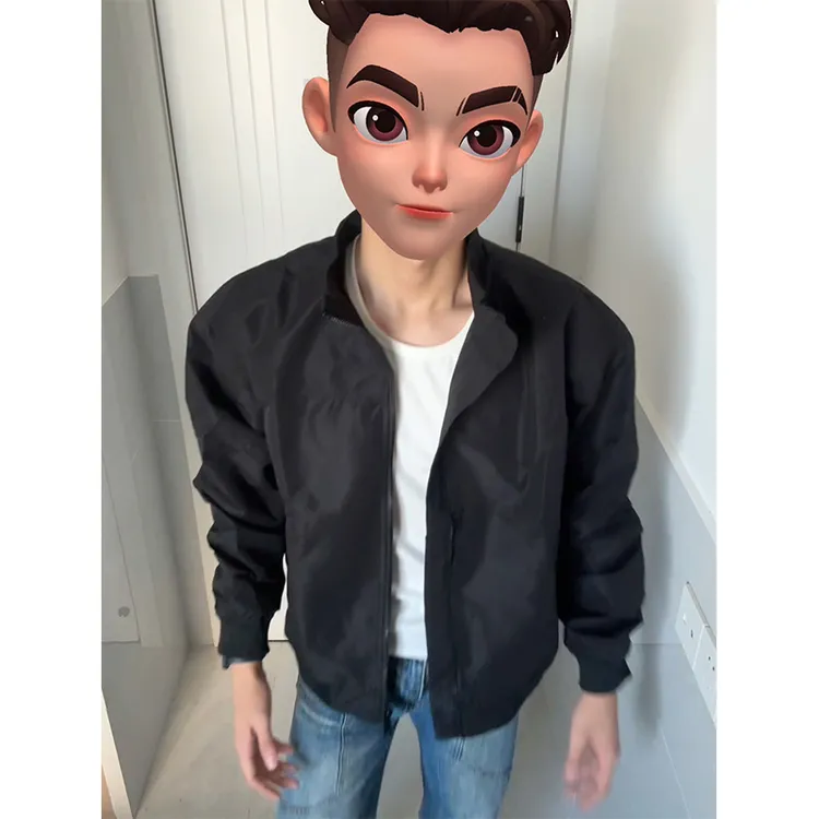 黑色显身材宽肩夹克外套男秋季短款美式cleanfit飞行员工装棒球服