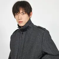 【直播】Stay the Night 50%羊毛条纹正肩可拆卸狐毛领哈灵顿棉服