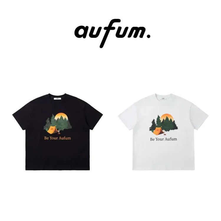 aufum大码男装短袖T恤修身显瘦春夏休闲时尚百搭秋冬内搭纯棉重磅