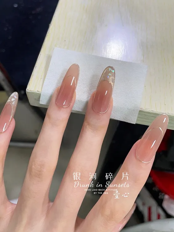 银河碎片-壹心纯手工穿戴甲 美甲贴片可拆卸假指甲10片装