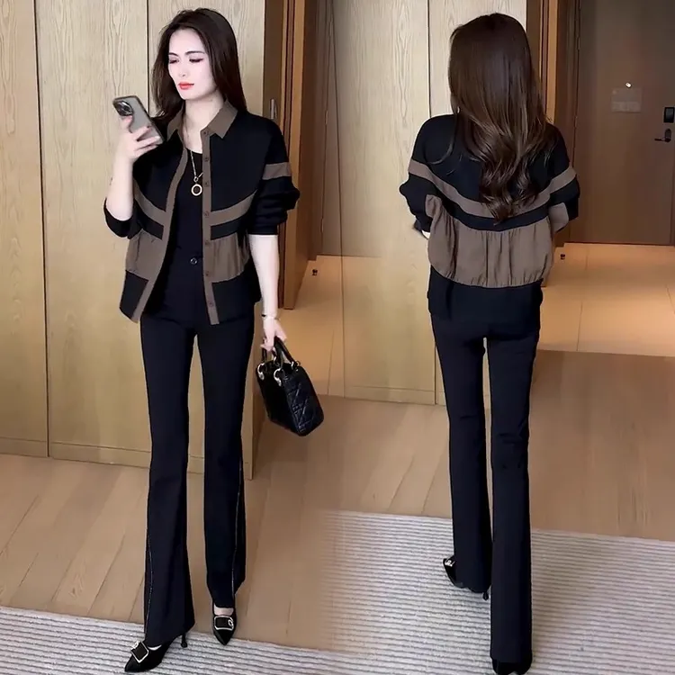 春秋薄款衬衫外套女2025新款韩版时尚洋气减龄高级感翻领长袖上衣