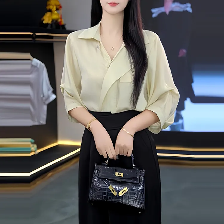 夏季新款洋气衣服女高级感简约通勤防晒衬衫百搭显瘦衬衣时髦上衣