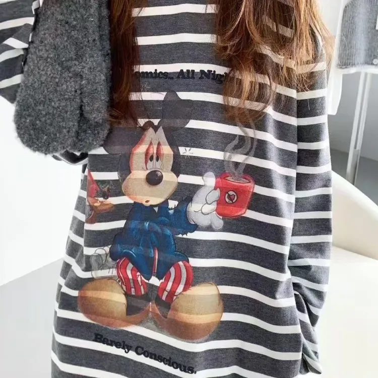 睡裙 卡通可爱宽松可外穿家居服女士