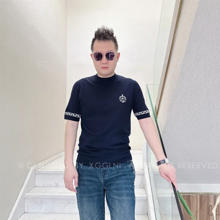 秋冬款LAOFOYE两手臂三角手环新西兰进口绵羊毛高端轻奢男羊毛衫