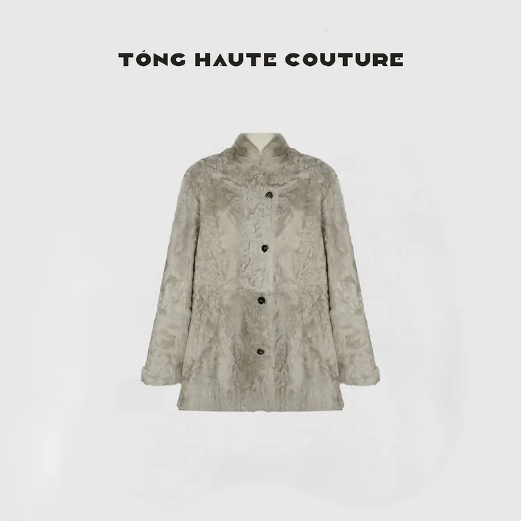 【夕禾】德国原装进口小湖羊皮毛一体百搭皮草外套 YW472