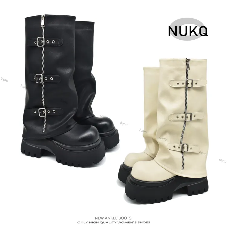 招牌【NUKQ】  高跟厚底 时尚百搭厚底靴