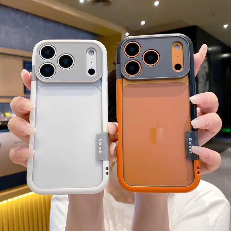 适用iPhone17ProMax纯边框撞色手机壳16网红15简约14创意时尚软壳