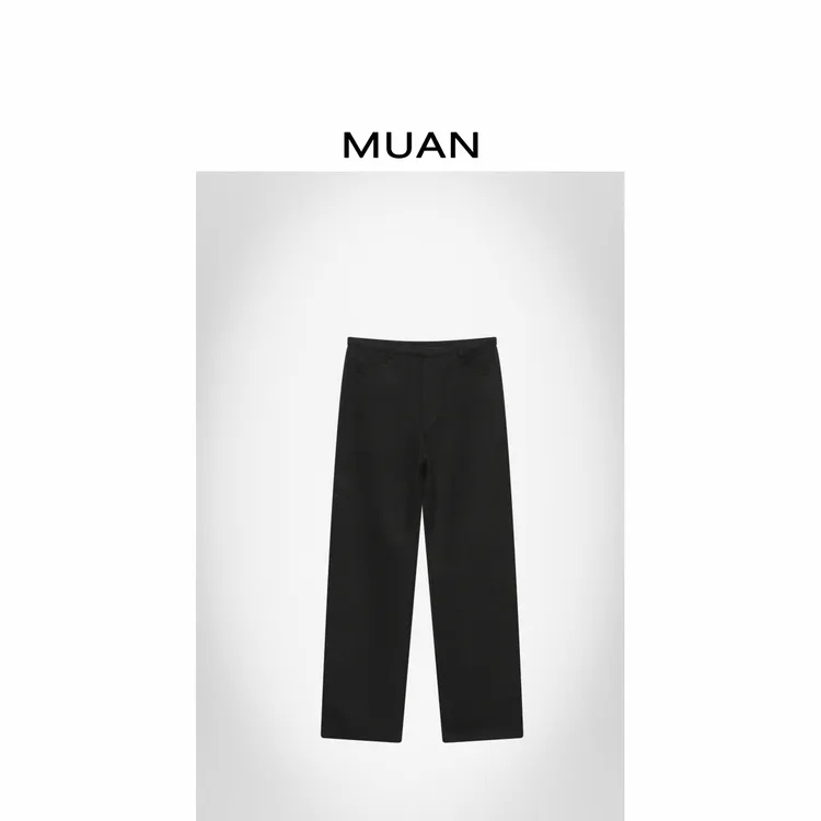 木岸MUAN:《温哥华呢料裤》定制630克高级老钱呢料长裤女D-MJ-F8329