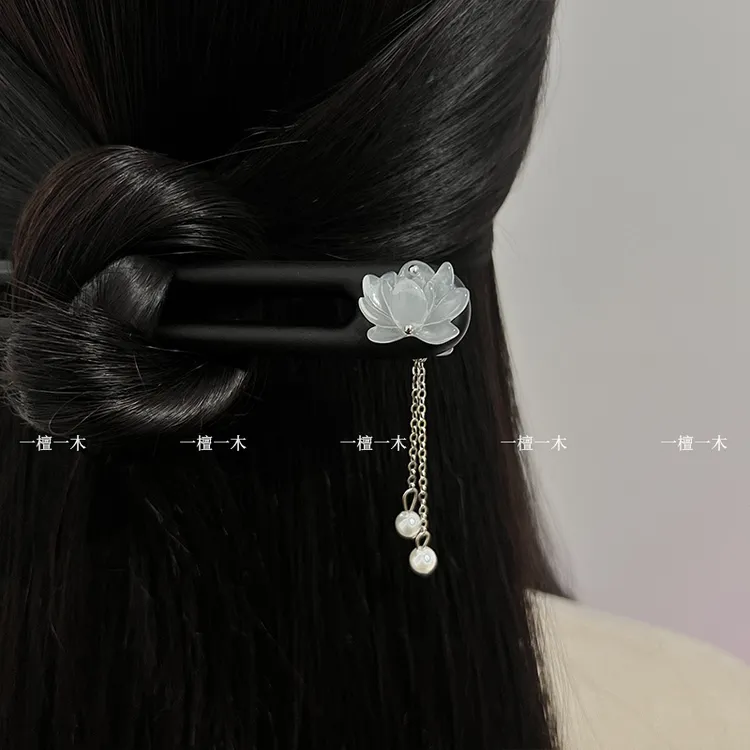 若梦丨莲蓬手工发簪荷叶汉服盘发簪子步摇女高级感气质新中式原创