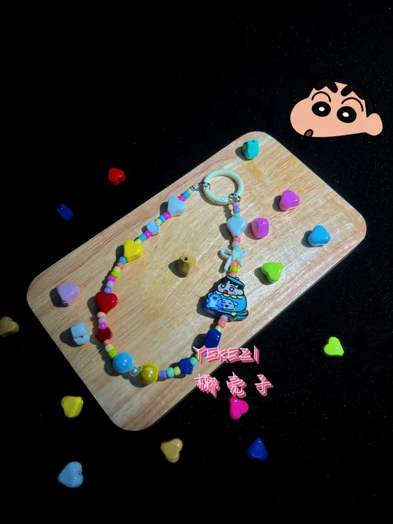 幸运小新--可爱卡通小新简约可手腕手提手机链包挂创意ins