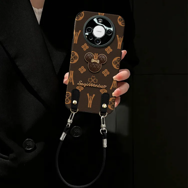 汇客凡品【华为Mate60/Pro】轻奢皮质荔枝纹ins风创意防摔手机壳