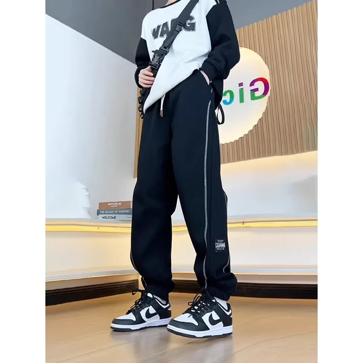 潮流帅气卫裤男孩初中高中学生休闲裤子春秋青少年百搭运动束脚裤