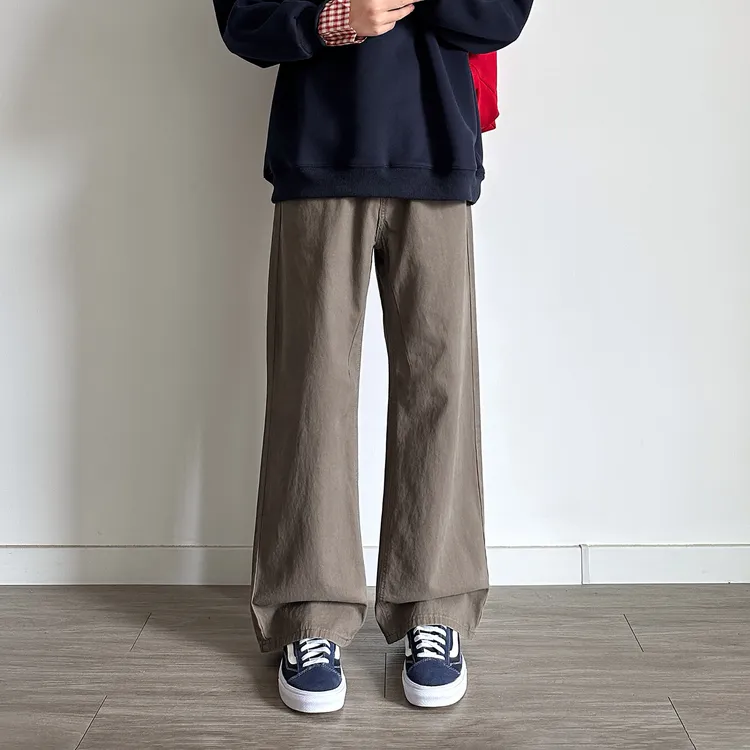 2025秋季clenafit新款宽松直筒百搭休闲裤美式复古纯色长裤子M61