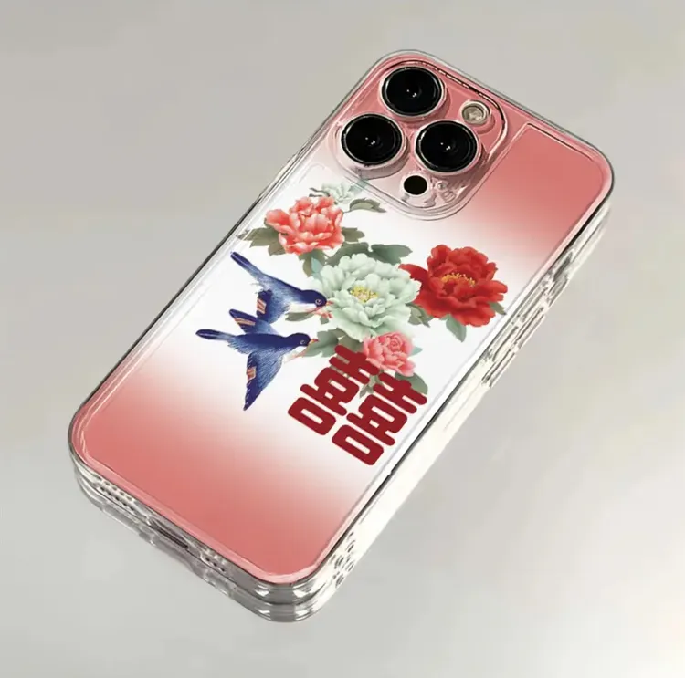 复古鲜花双喜适用iphone16苹果15手机壳小米OPPO华为VIVO荣耀一加