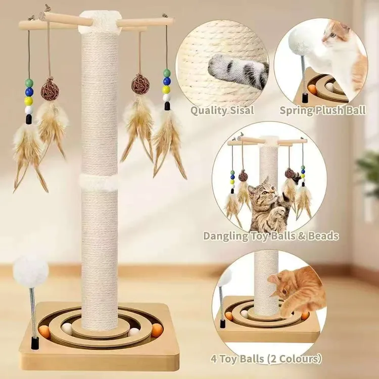 剑麻猫抓板猫爬架一体耐磨不掉屑猫咪蹭痒逗猫自嗨猫抓板不掉屑