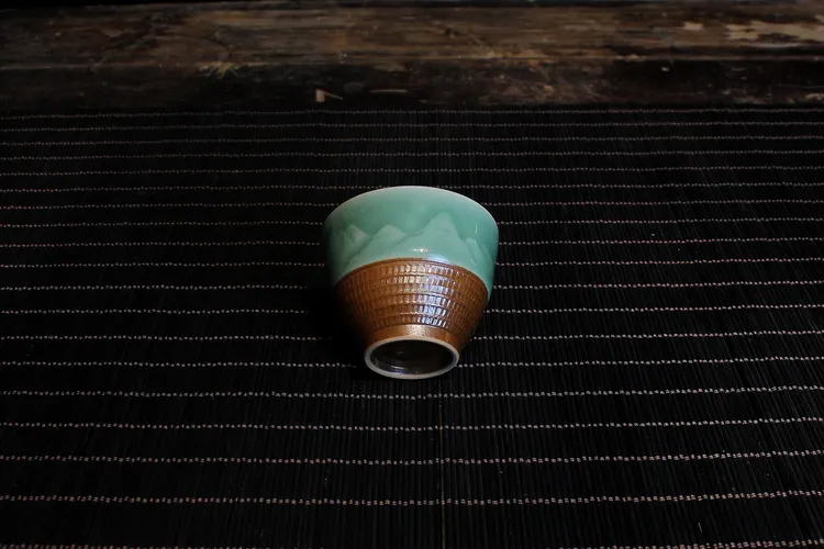 功夫茶具陶瓷青瓷主人杯鸡心杯精品茶器小容量精致茶杯茶碗带盖