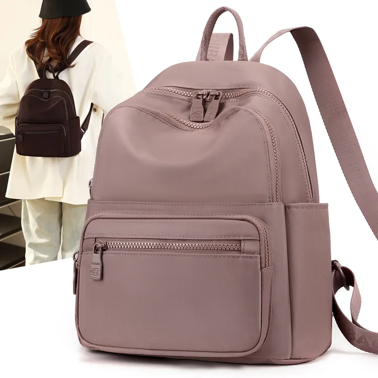 2025夹层拉链袋双肩包休闲小背包ins大学生潮流多功能韩版高级感