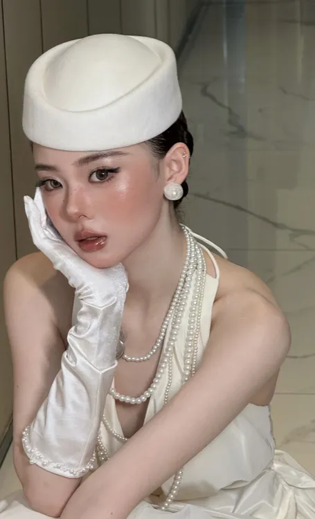 Jennie钓系小野猫同款帽子新娘
