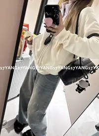  杨十七 有机棉  cream White 奶油白立领拉链开衫