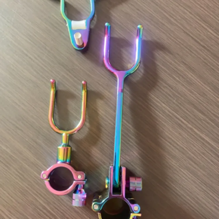 黑妞新款钛合金拖刺锁杆器大物后挂钓青鱼防脱配件长款短款三件套