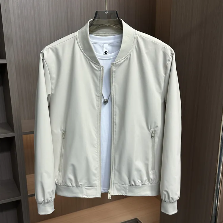 2025新款春秋季棒球领夹克男士韩版简约秋季休闲时尚外套男款上衣