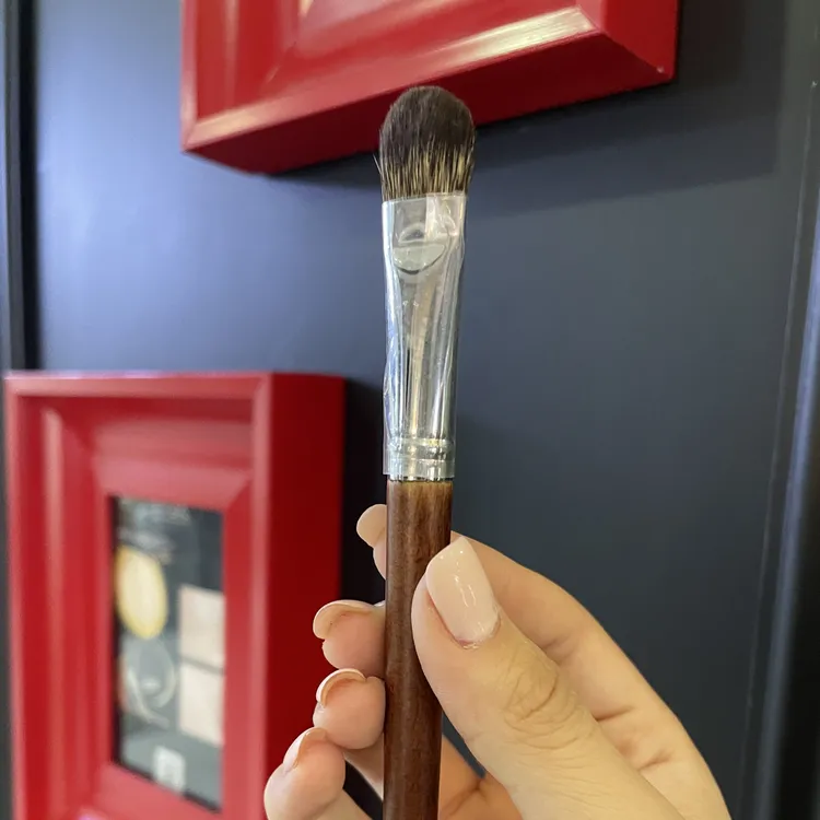 扁头粉膏刷液体腮红刷膏状高光刷局部遮瑕刷化妆工具