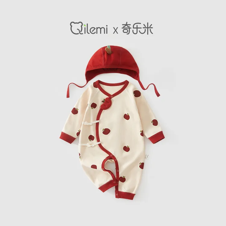 初生婴儿衣服a类纯棉无骨蝴蝶衣春秋新生儿和尚服秋季宝宝连体衣